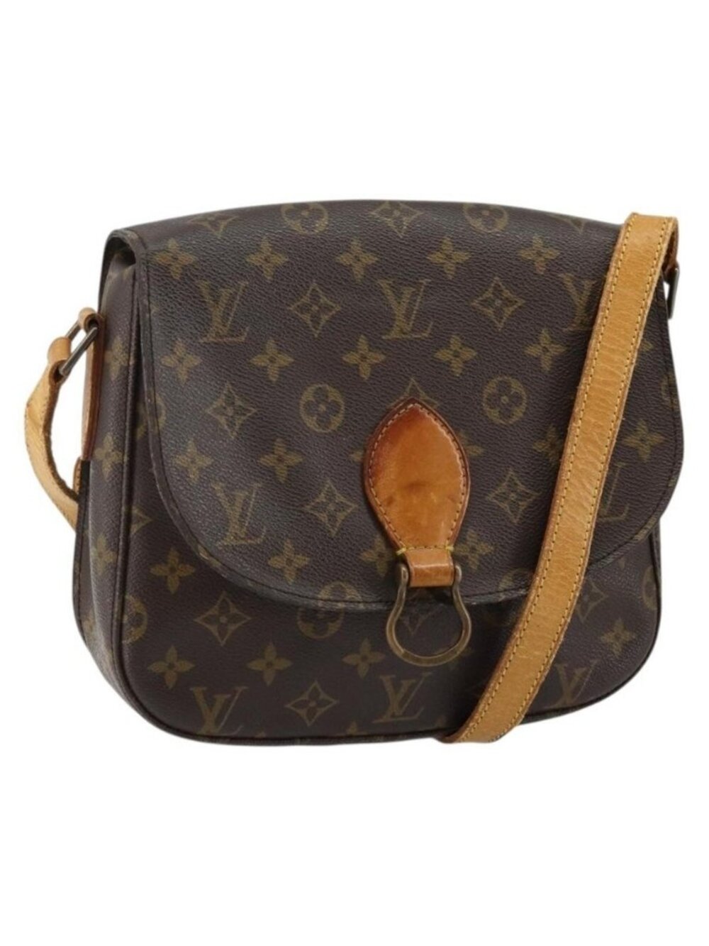 Authentic LOUIS VUITTON Monogram Saint Cloud GM Shoulder Bag M51242 LV